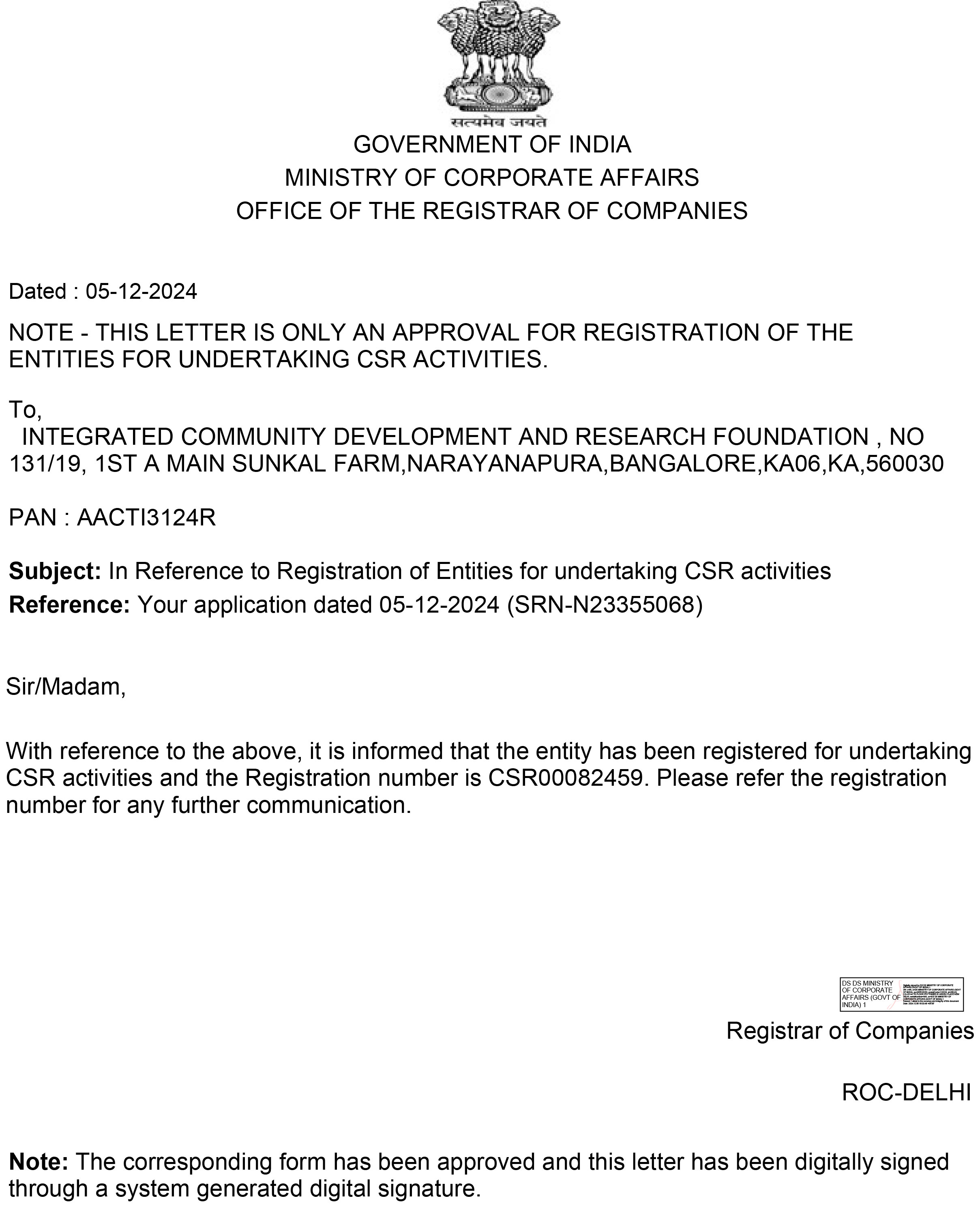 CSR Certificate
